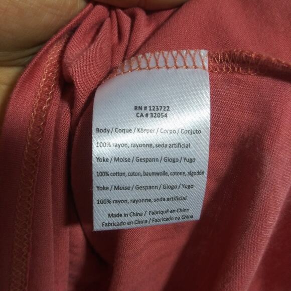 Anthropologie One September Taren Halter Tank Top Flowy Coral Embroidery Size S - Picture 6 of 8